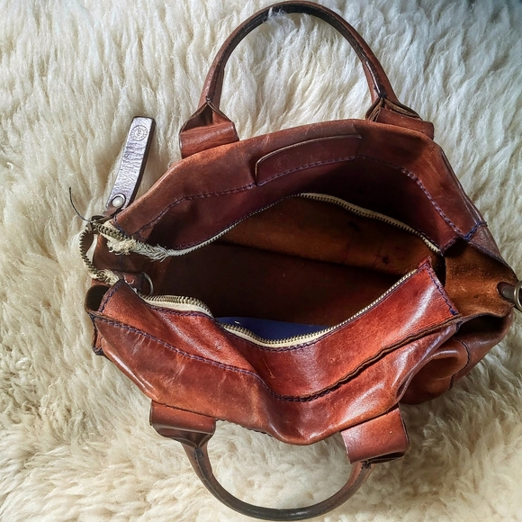 Vintage Genuine Italian Leather Tote - Picture 5 of 10